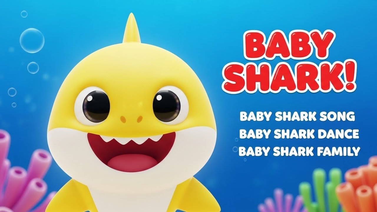 Baby Shark Song 🦈 | 3D Cartoon Nursery Rhyme for Kids | Baby Shark Family Dance