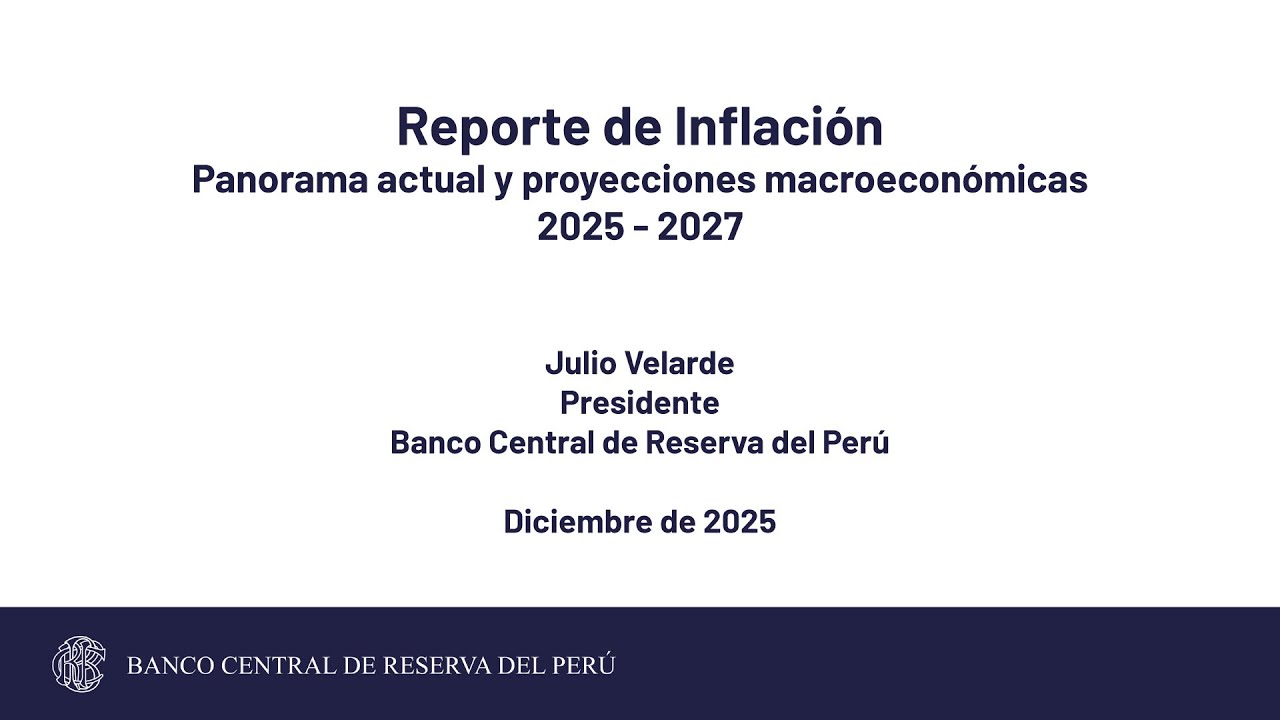 Presentación del Reporte de Inflación - Diciembre de 2025