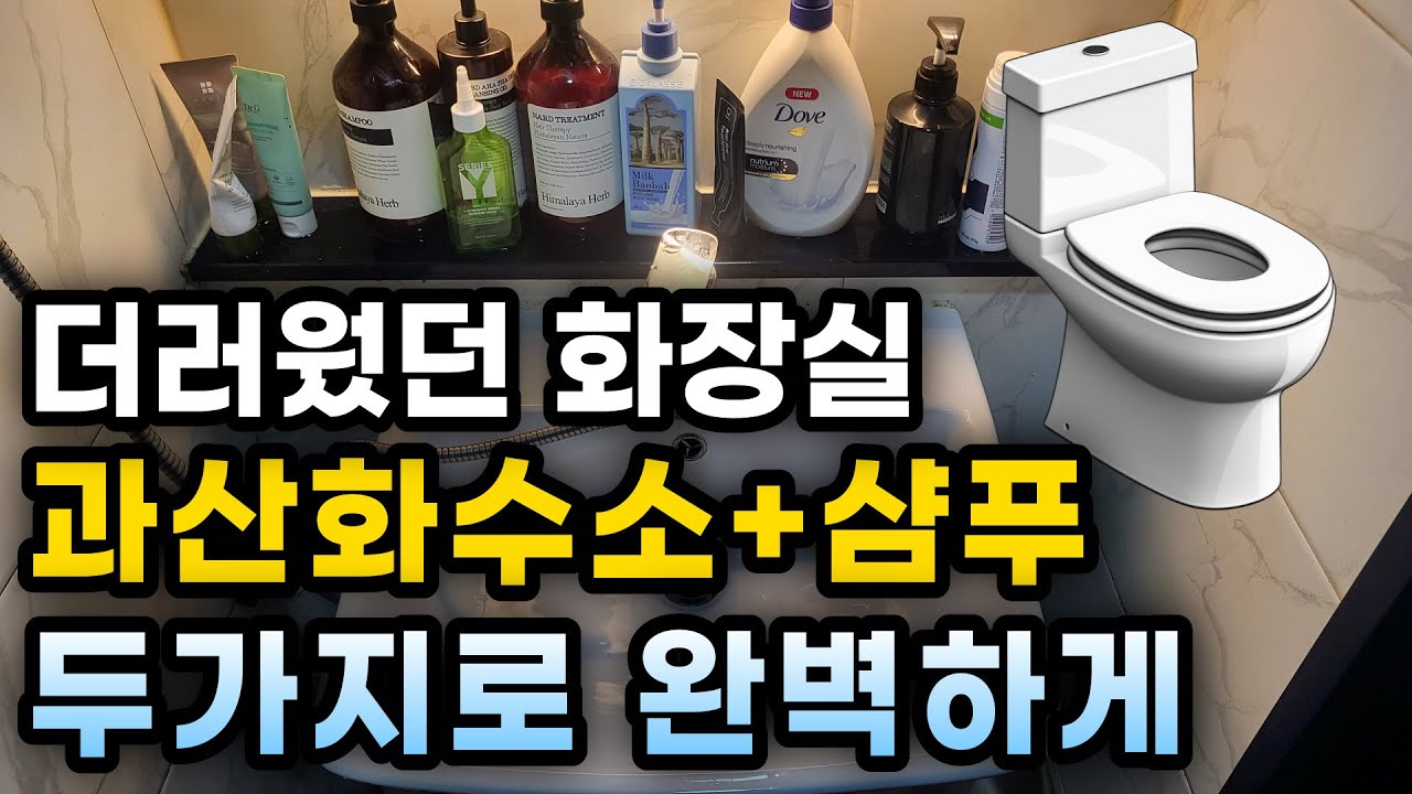 화장실 청소 과산화수소를 활용하여 깔끔하게 청소 하는 방법│열정의청년들