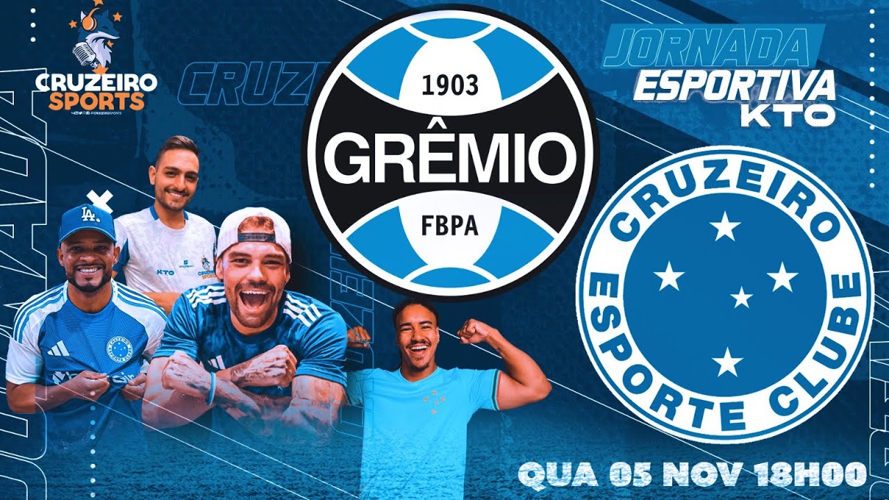 🔴 GR&Ecirc;MIO X CRUZEIRO | 32&ordf; RODADA BRASILEIRO | JORNADA ESPORTIVA KTO CRUZEIRO SPORTS | AO VIVO