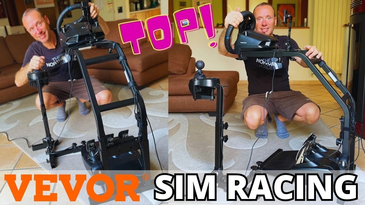 VEVOR 85€ SIMULATORE DI GUIDA SIM RACING PLAYSEAT PRATICO STABILE REGOLABILE ED ECONOMICO!!