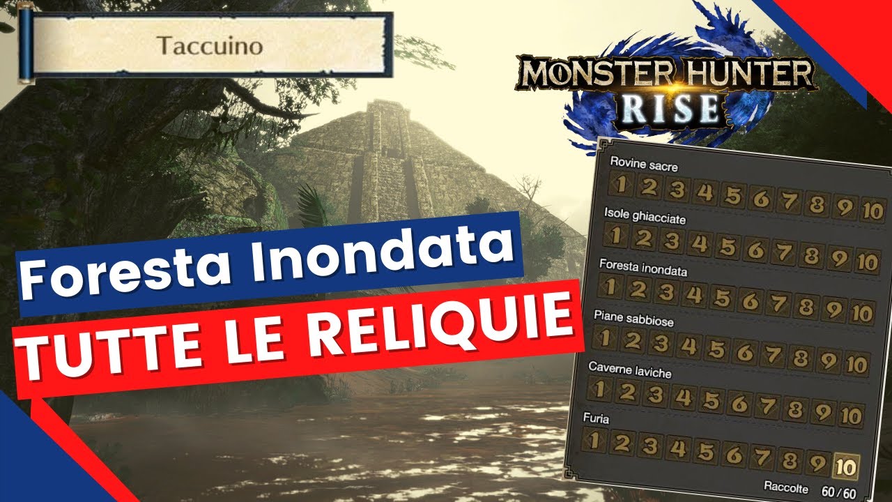 Dove trovare tutte le reliquie (messaggi antichi) nella Foresta Inondata - Monster Hunter Rise ITA