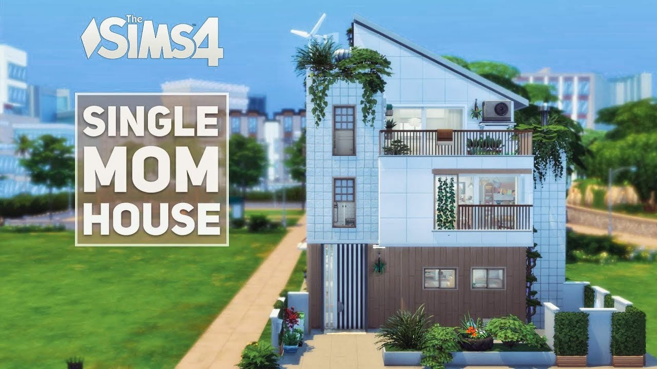 Single Mom's House 👩+👦👦👧👧🐱(No CC) the Sims 4 Stop Motion
