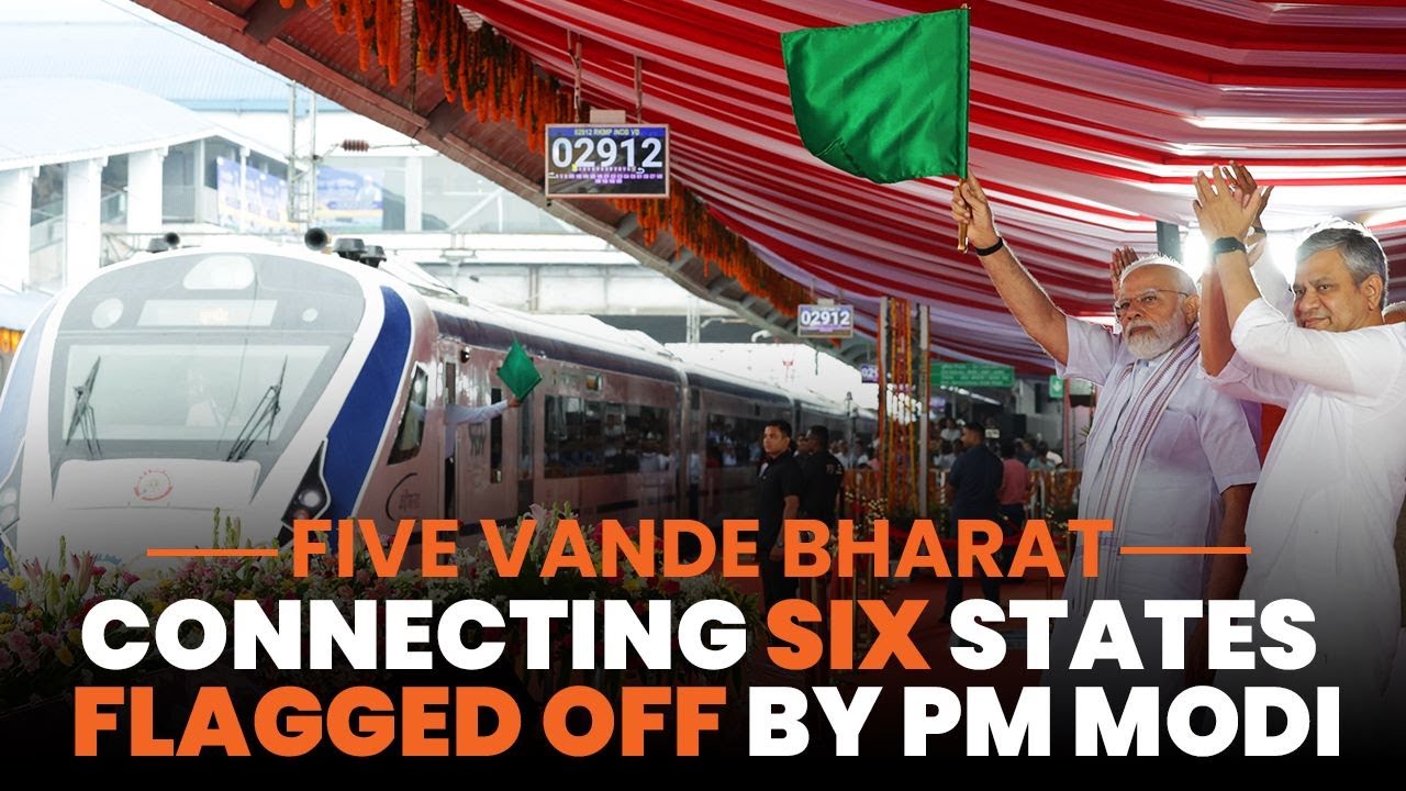 PM Modi flags off five Vande Bharat Express trains