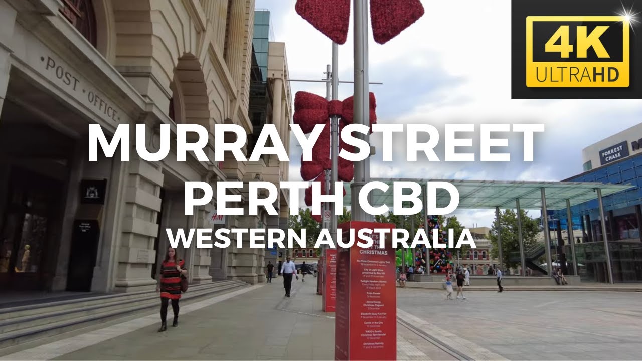 4K Murray Street, Perth CBD Western Australia Walking Tour