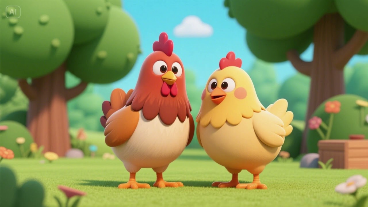 Two Clucking Chickens Peep | Farm Animal Counting Nursery Rhymes & Kids Songs