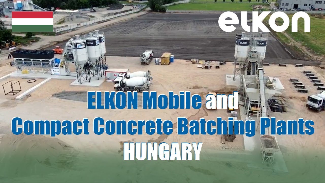 Drone Footage of ELKON Mobile and Compact Concrete Batching Plants - HUNGARY