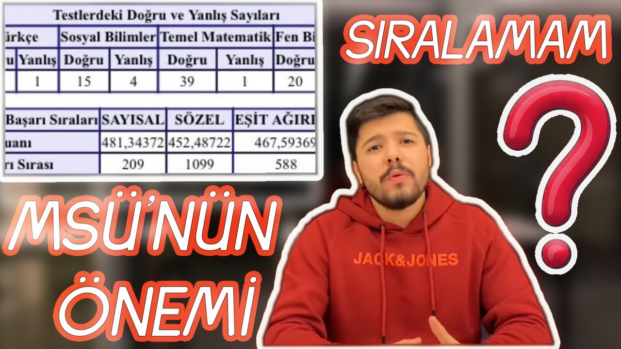 MSÜ'YE GİRMELİ MİSİN, NEDEN? | #MSÜ #TYT #SIRALAMA