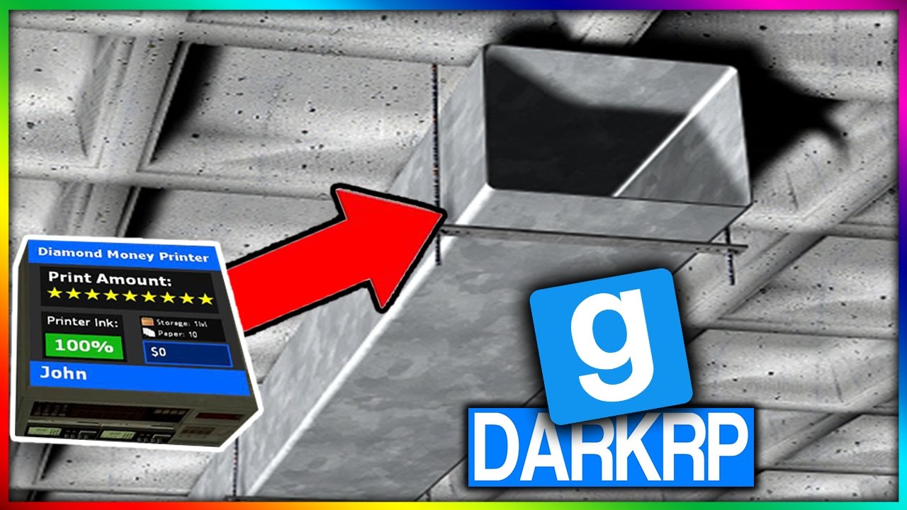 PRINTERS CACHÉS DANS UN CONDUIT SECRET INVISIBLE ! - GMOD DarkRP FR - MkProd