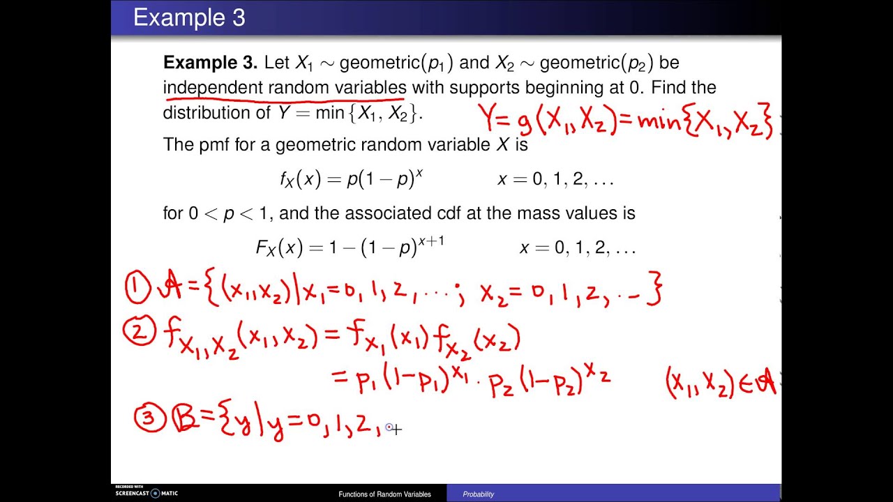Cumulative distribution technique -- Example 3