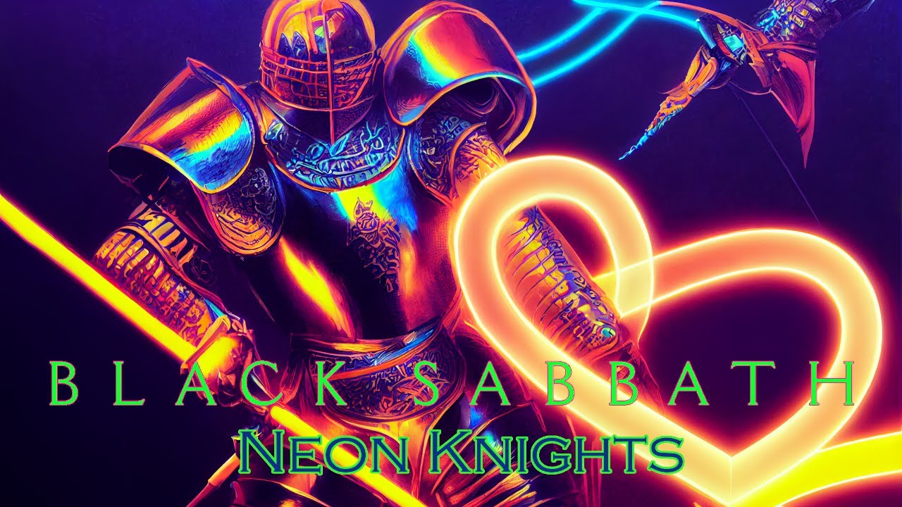 Neon Knights от Black Sabbath - тексты в виде сгенерированных искусственным ИИ (Субтитры на русском)