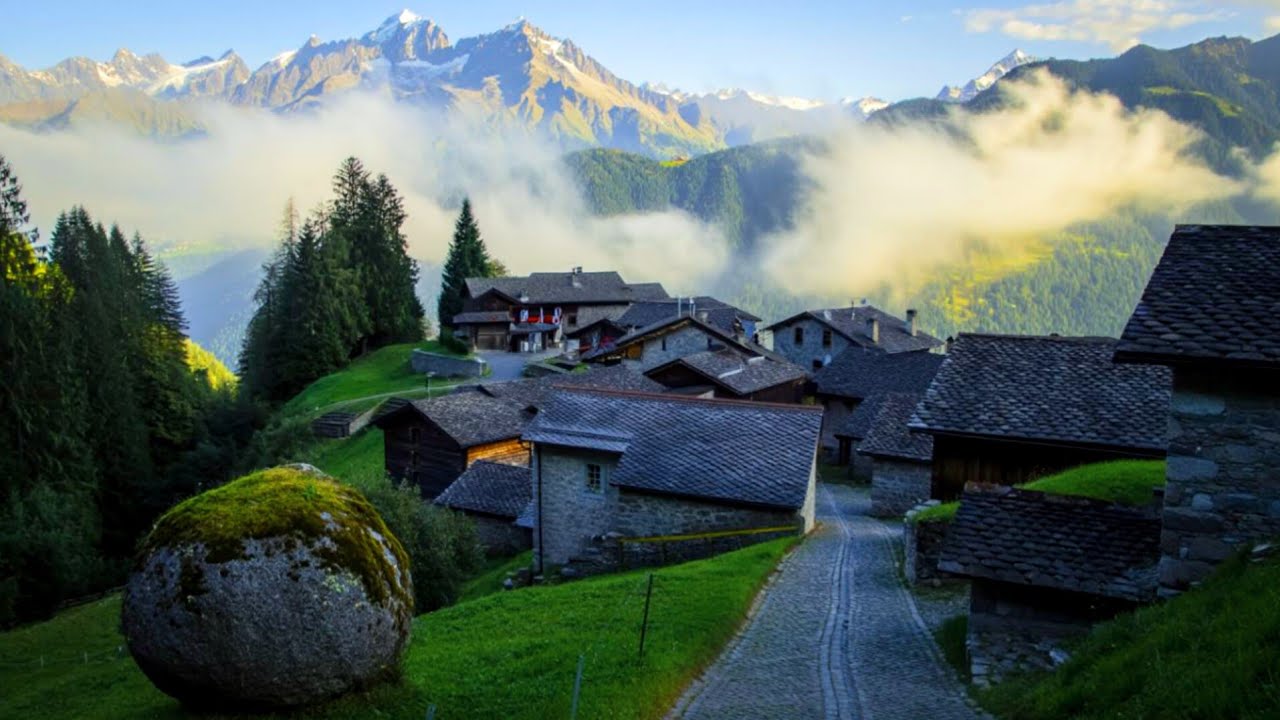 Corippo - The Smallest Village in the Swiss Alps - A Stone Village