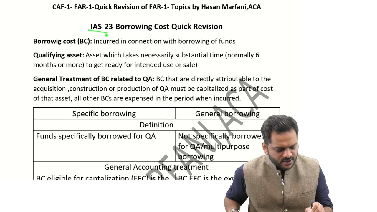 IAS 23 BORROWING COST- COMPLETE REVISION IN 20 MINUTES