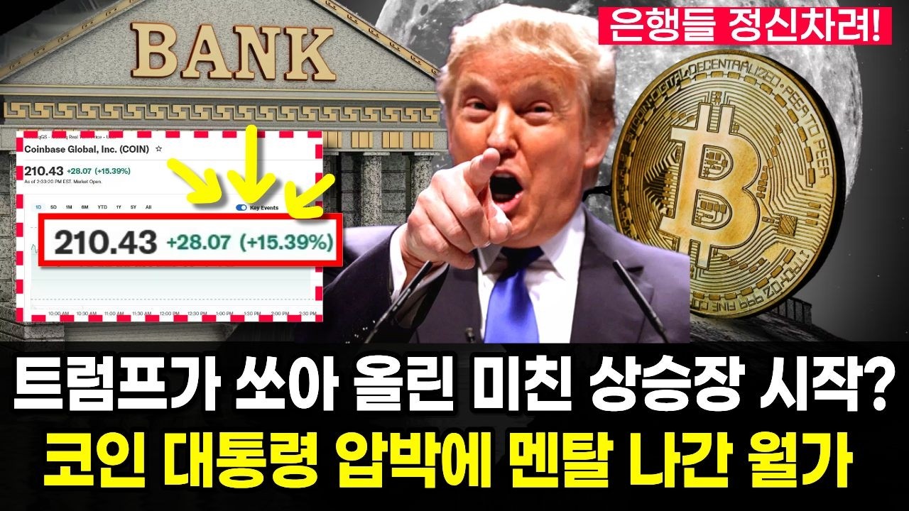 트럼프가 쏘아 올린 미친 상승장 시작? 코인 대통령 압박에 멘탈 나간 월가