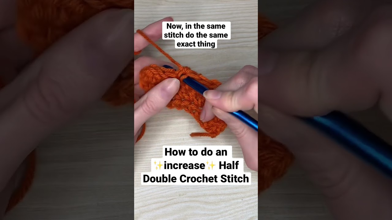 How to do Increase Half Double Crochet Stitch #shorts #halfdoublecrochet #halfdoublecrochetincrease
