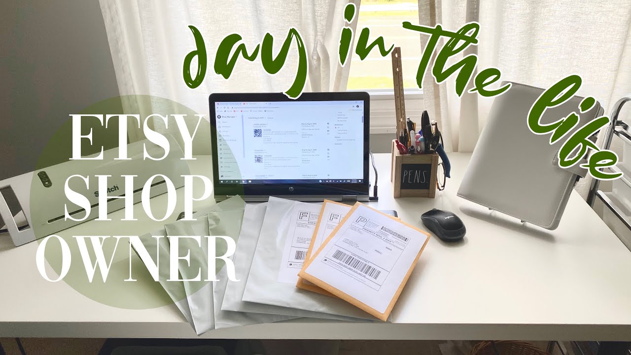 DAY IN THE LIFE ETSY SHOP OWNER: WORKING ON ORDERS AND MY SHOP JOURNEY | NASHSWALLET