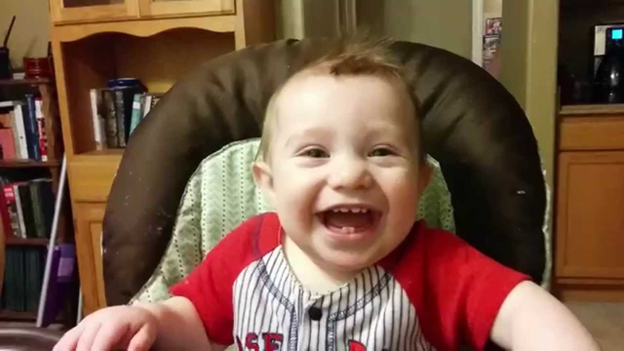 Baby laughing at hiccups