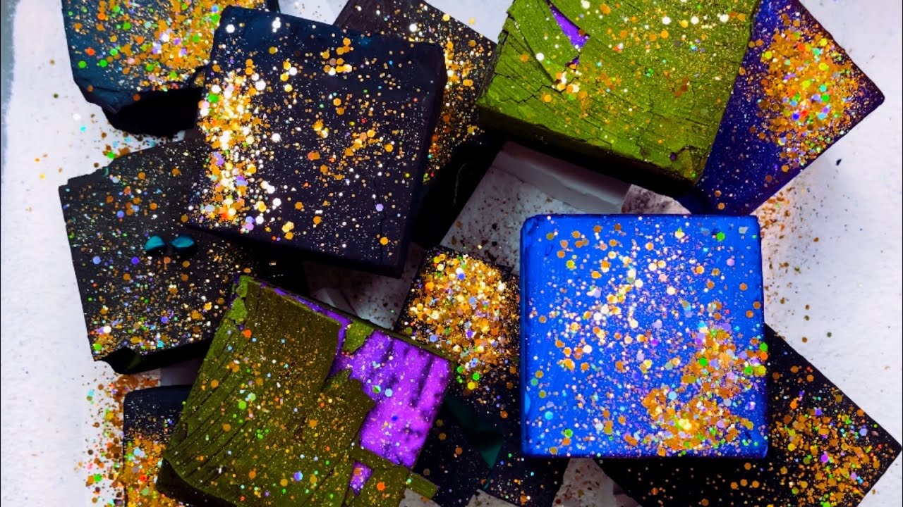 Vibrant Dyed Blocks 💜💙💚 Gym Chalk ASMR