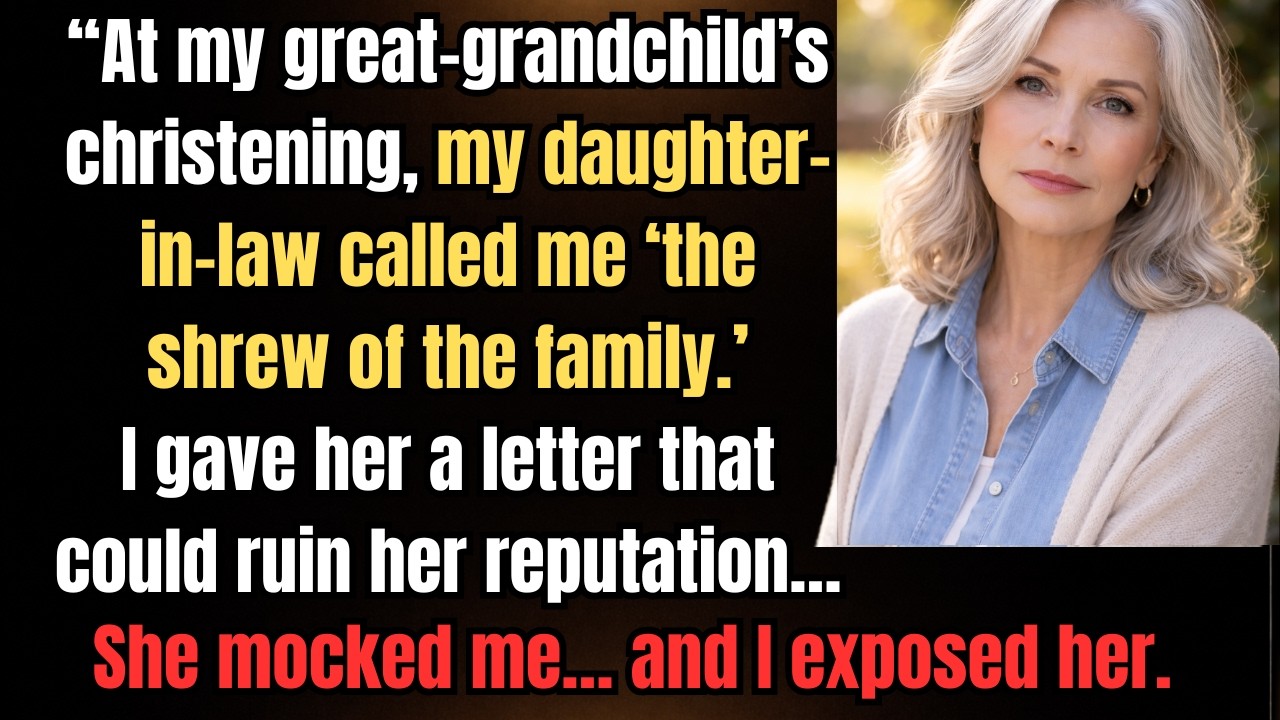 At my great-grandson's graduation, my daughter-in-law called me 'a nightmare.' I replied!