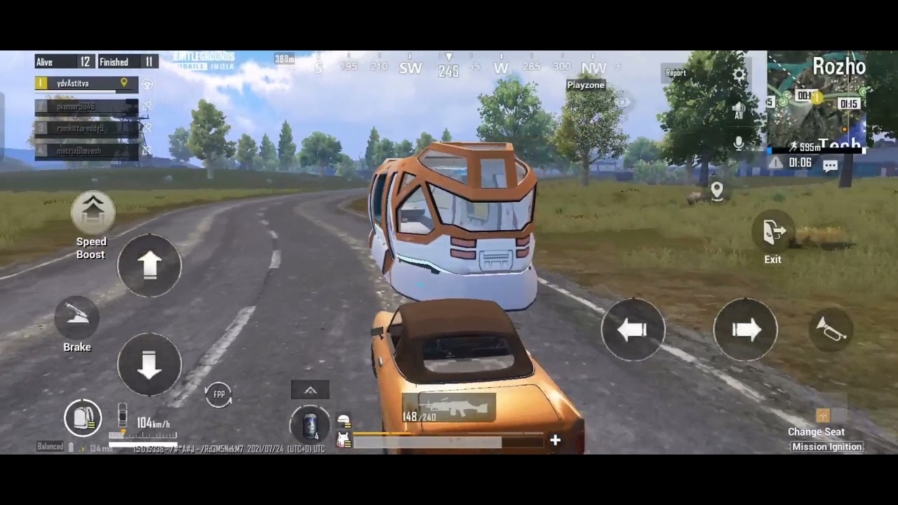 Tesla train vs me funny moment bgmi