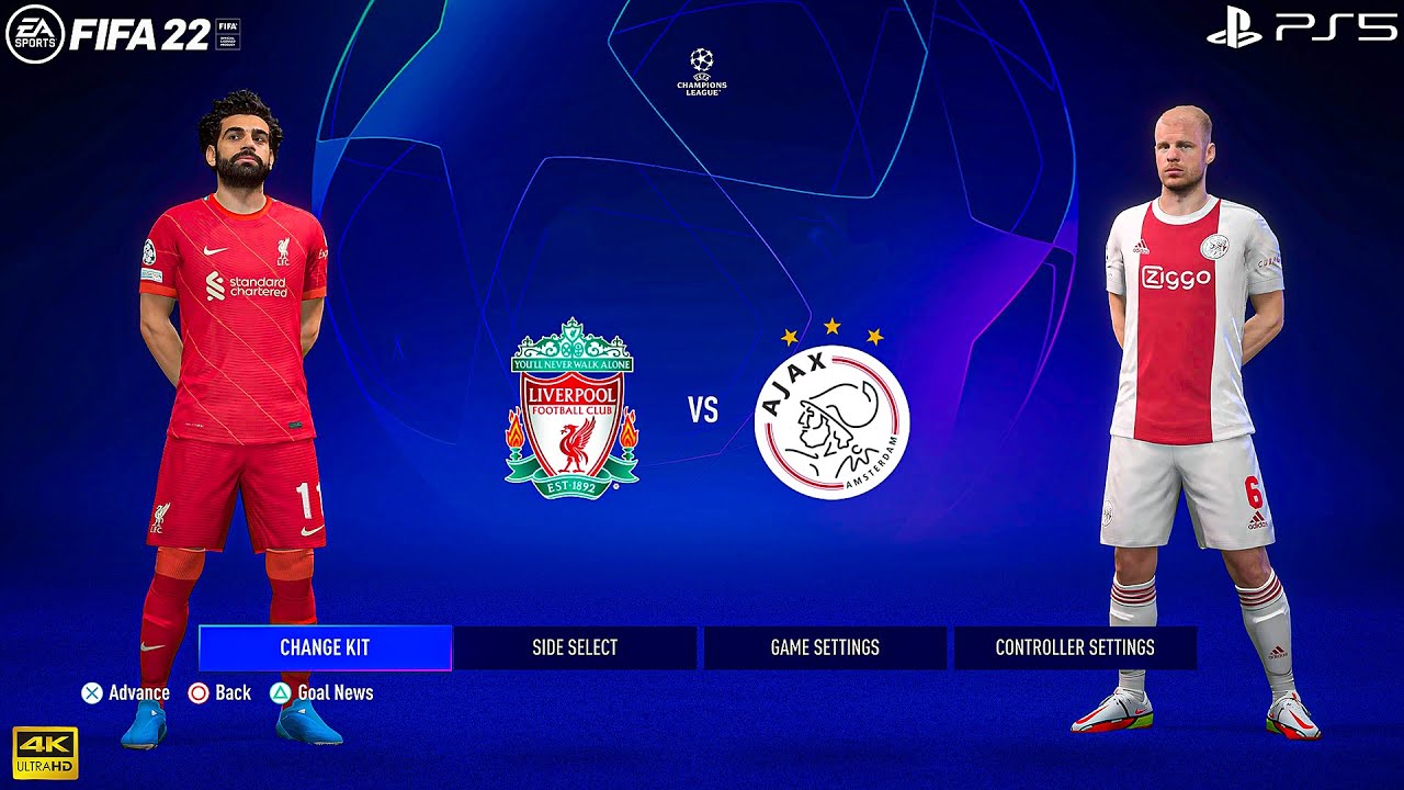 FIFA 22 PS5 - Liverpool Vs Ajax - UEFA Champions League Semi Final - 4K Gameplay & Full match