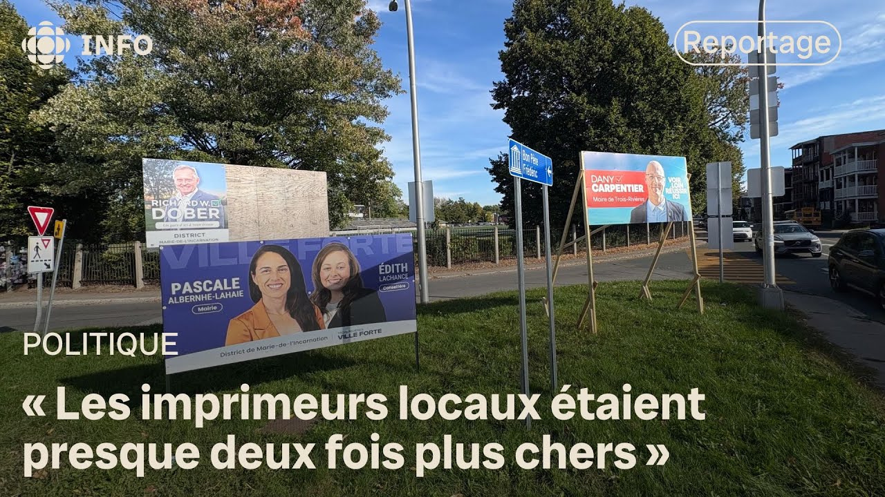 L’impression des pancartes devient un enjeu électoral à Trois-Rivières | Élections municipales