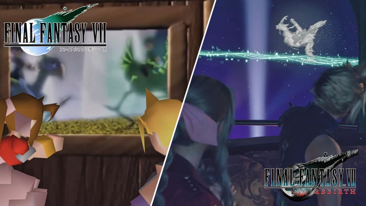 Cloud & Aerith Gold Saucer Date Original vs Rebirth | Final Fantasy 7