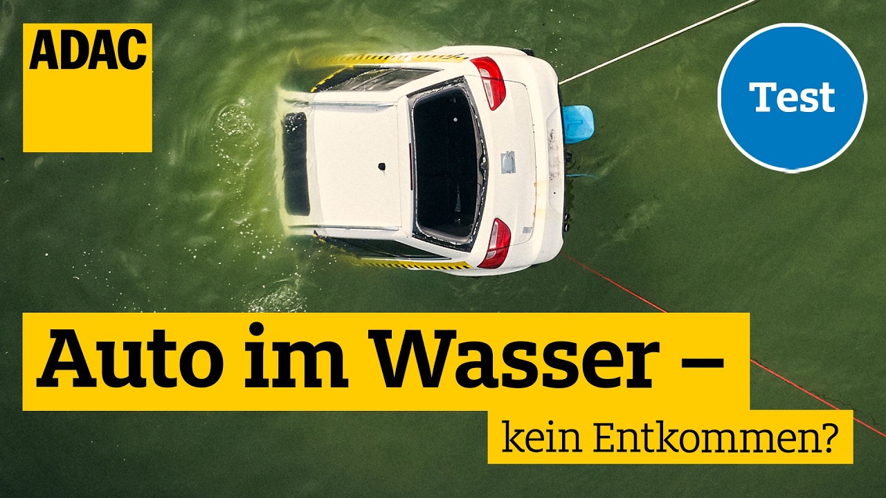 Auto im Wasser: ADAC Test zeigt, wie ihr euch am besten retten k&ouml;nnt! I ADAC