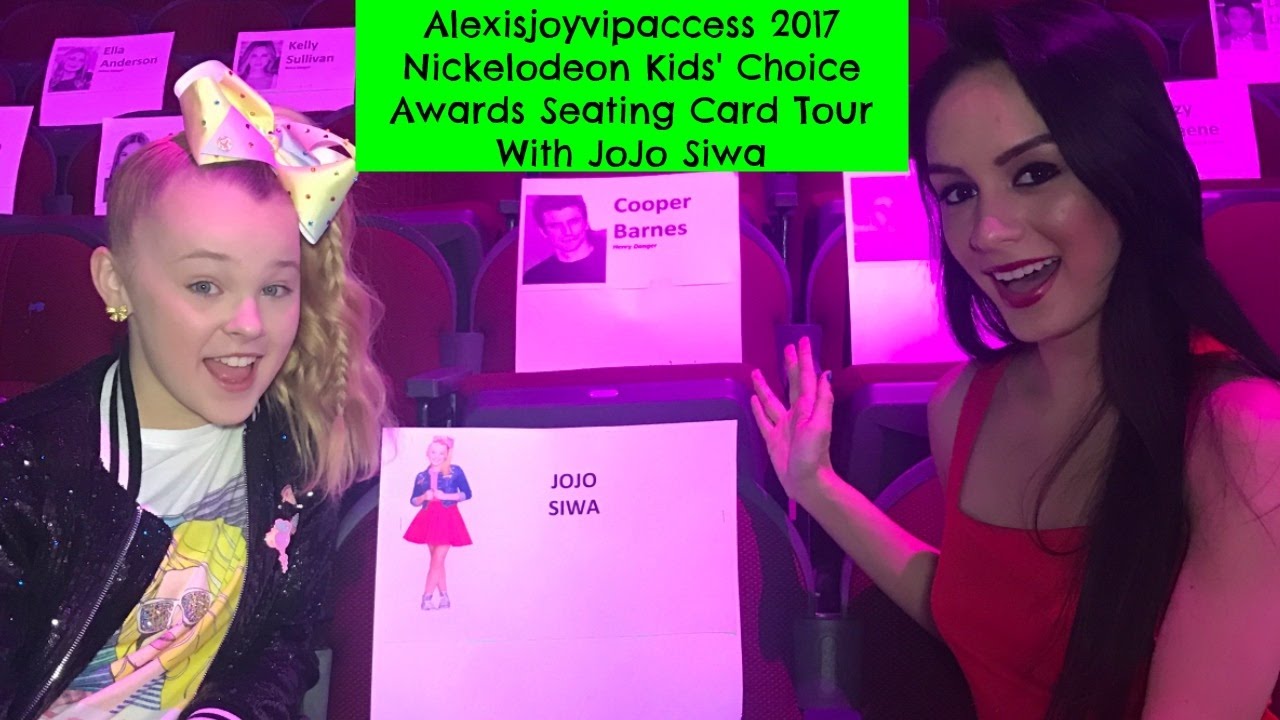 2017 Nickelodeon Kids Choice Awards Seating Card Tour With JoJo Siwa - Alexisjoyvipaccess