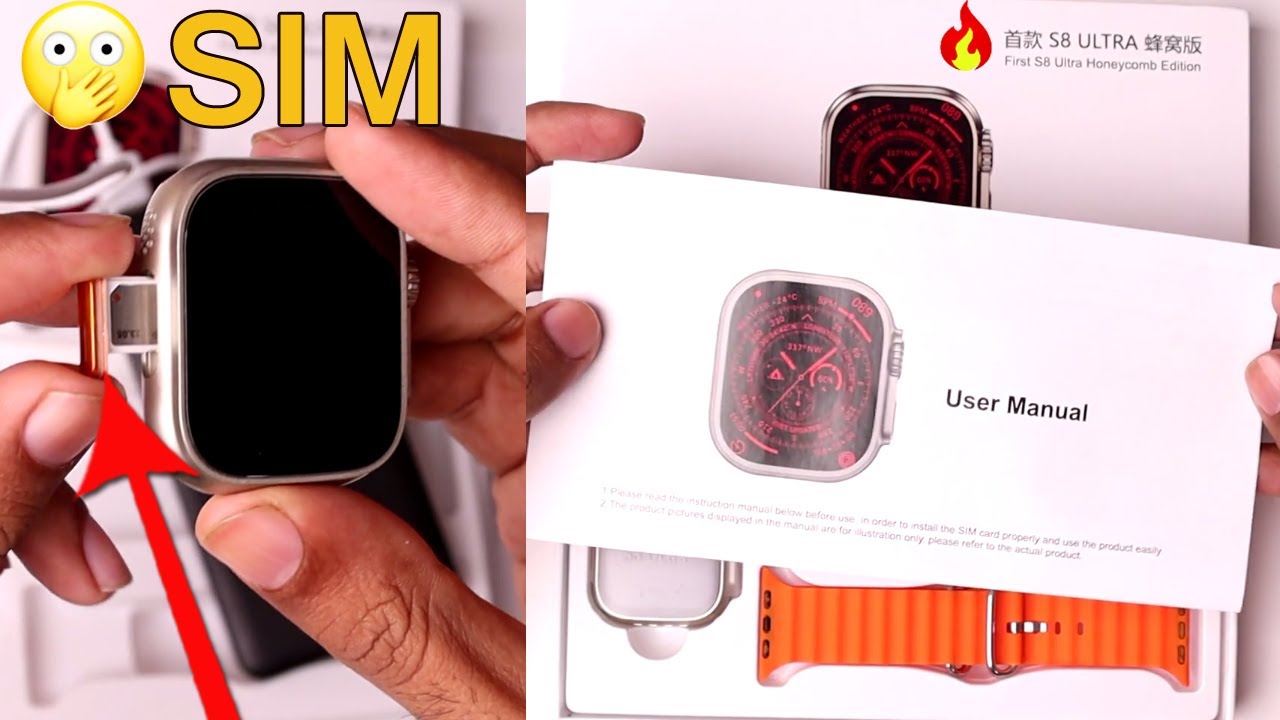 S8 Ultra Smart Watch Sim Card Unboxing