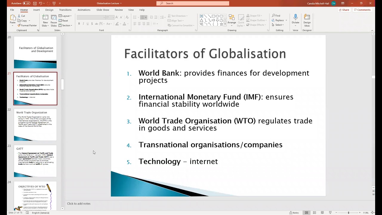 Globalisation: Caribbean Studies Common Hour