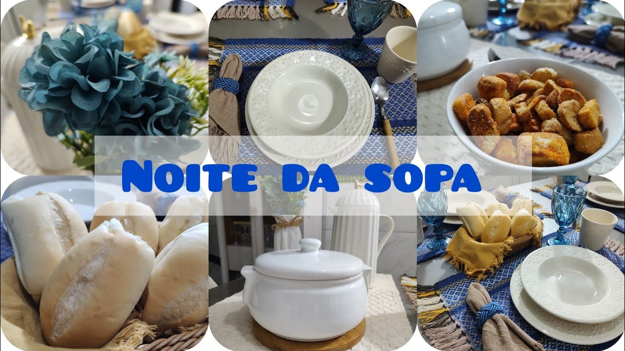 MESA POSTA PARA SOPAS OU CALDOS!