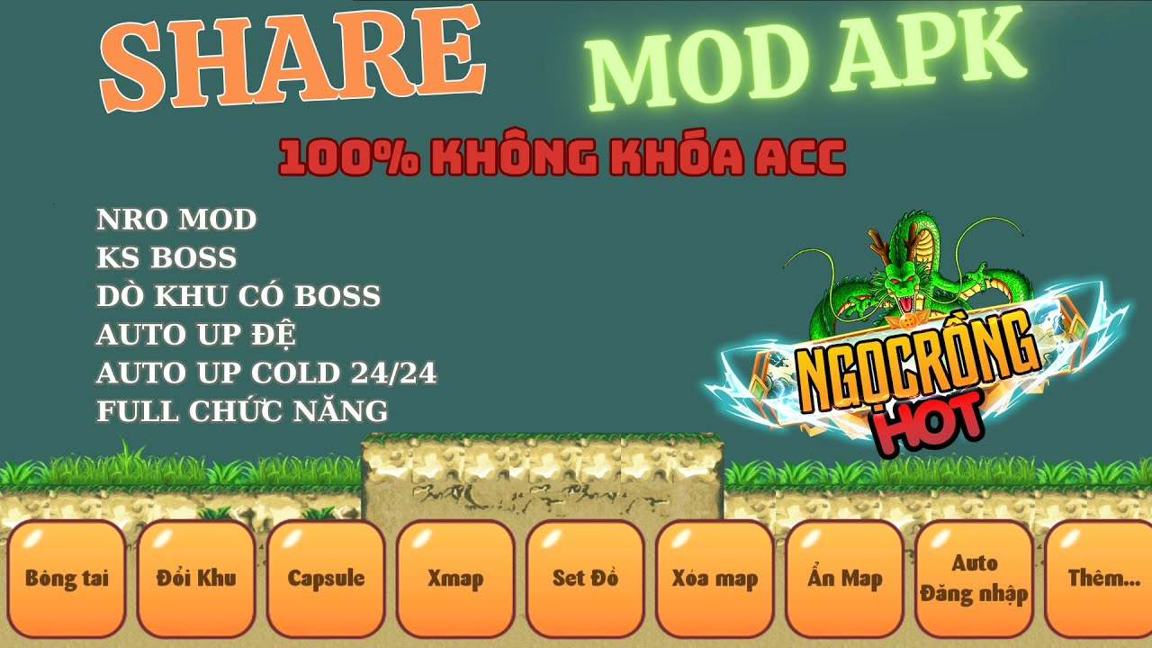 NRO HOT - MOD  FULL CHỨC NĂNG APK(CHỐNG KH&Oacute;A ACC -auto t&igrave;m boss  up đệ-up cskb-up cold24/24 -tdlt)