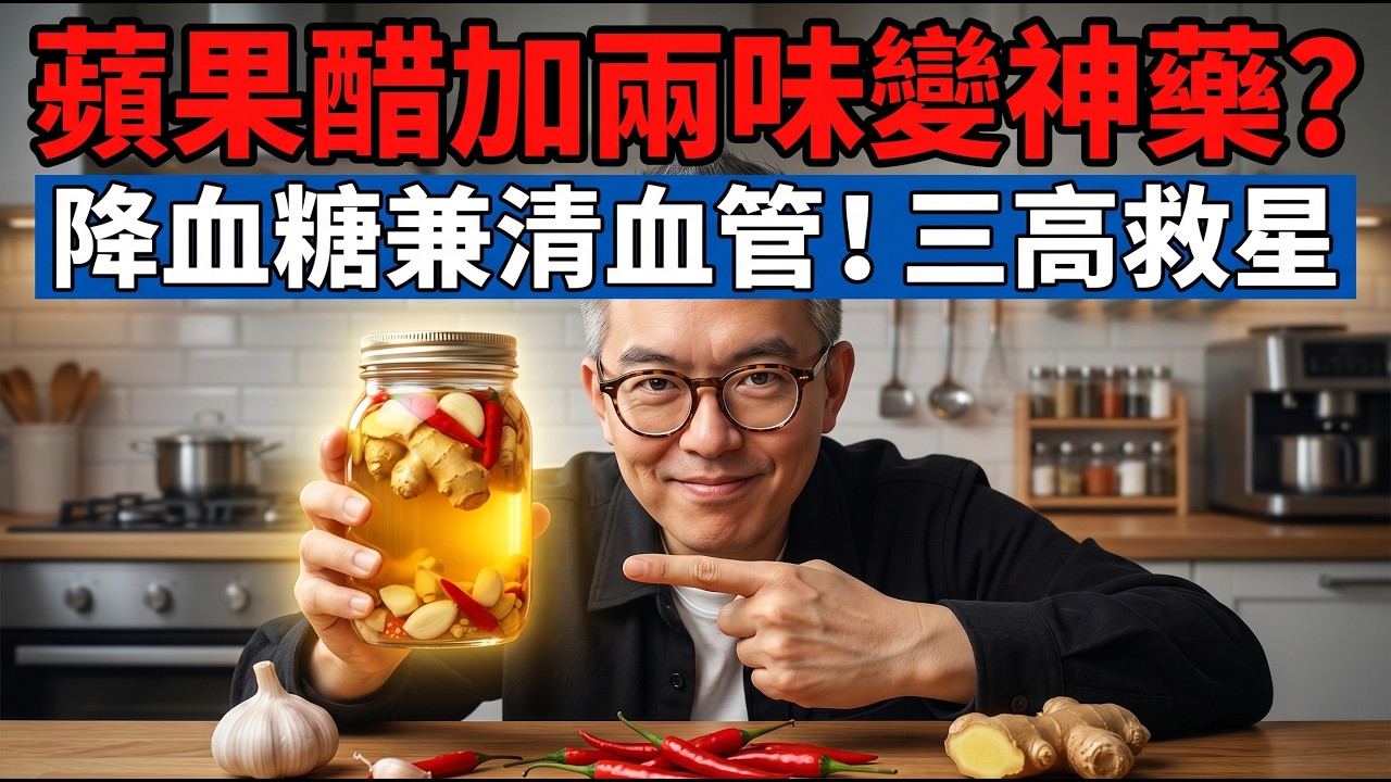 飲蘋果醋降血糖？通血管？买错一字胃酸倒流，蘋果醋加兩樣平價嘢，飯後一杯清走血管垃圾！