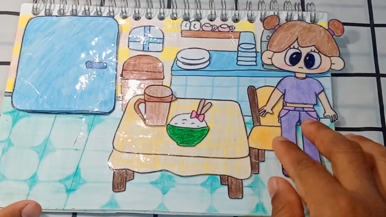 Diy Paper dol food🍒🍔🍜🥫🍜