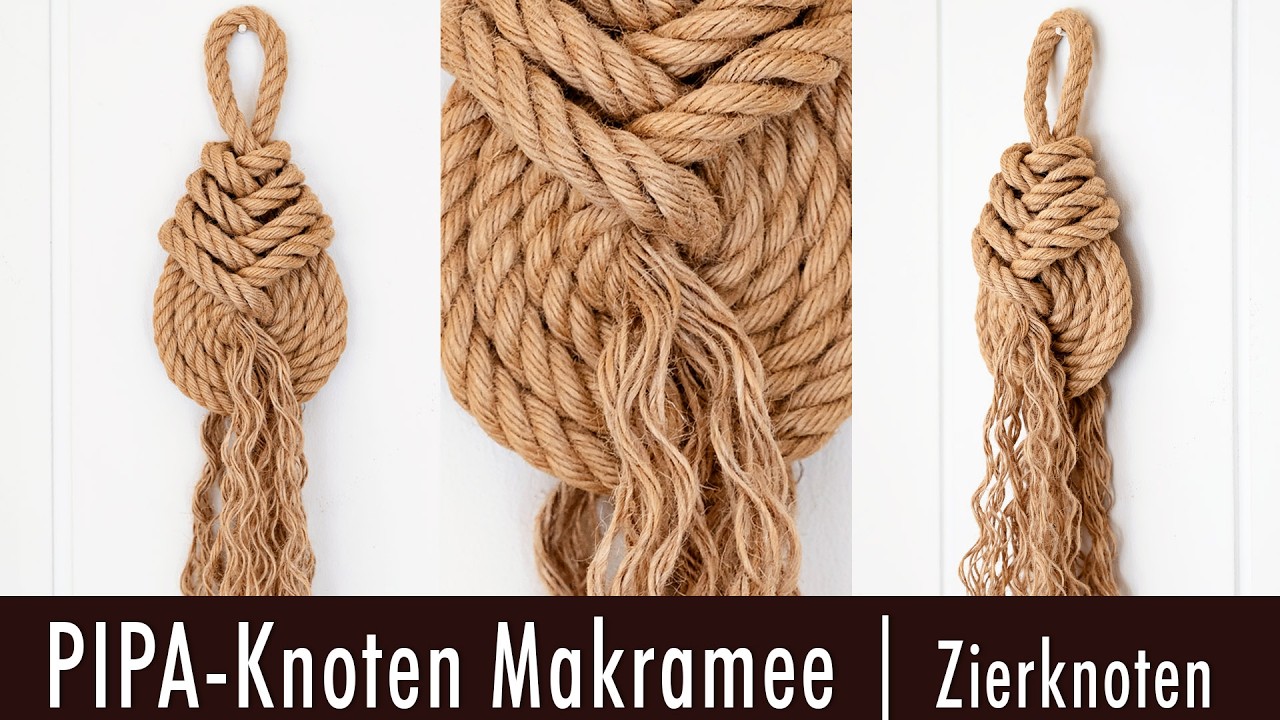 PIPA-Knoten Makramee | schöne Boho-Wanddekoration selber machen | Makramee DIY