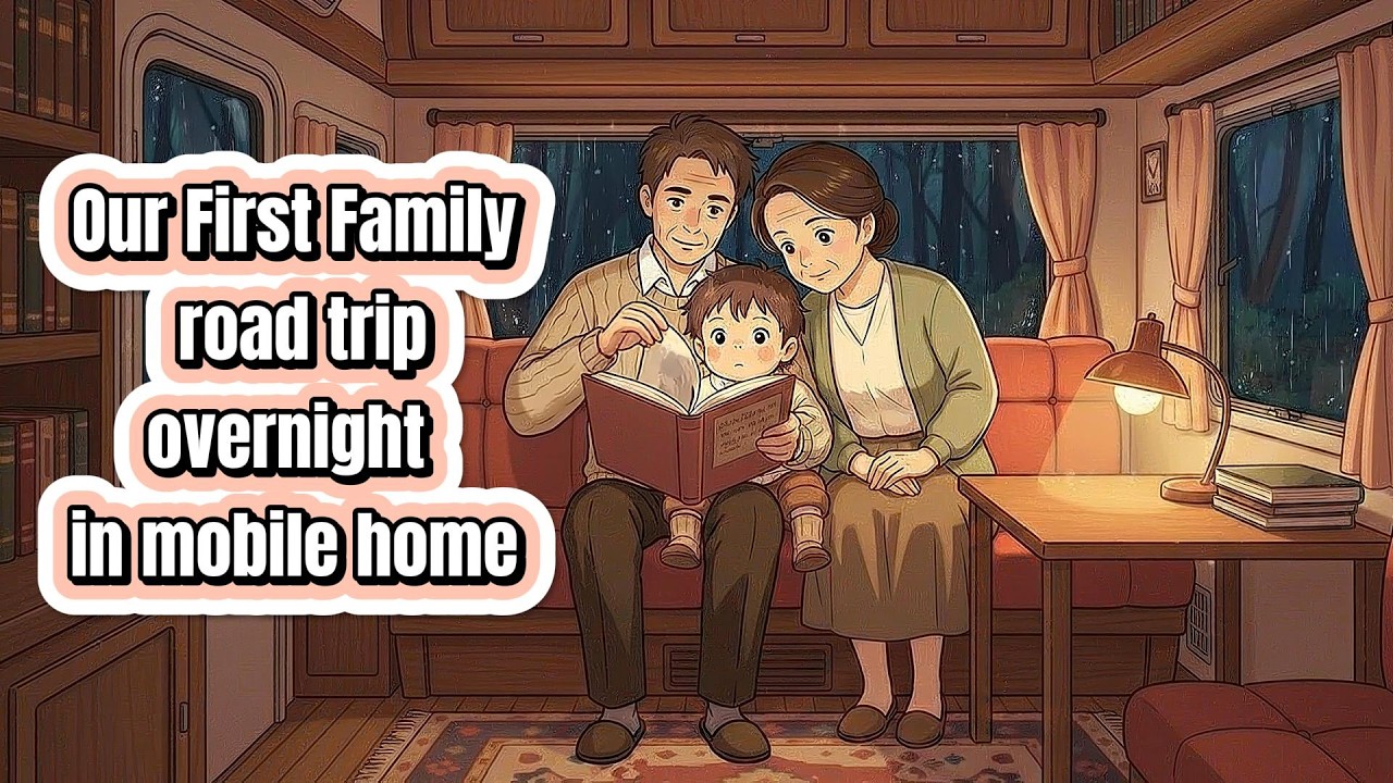 Our First Family road trip overnight in mobile home | Cozy Life ASRM | Ghibli Style