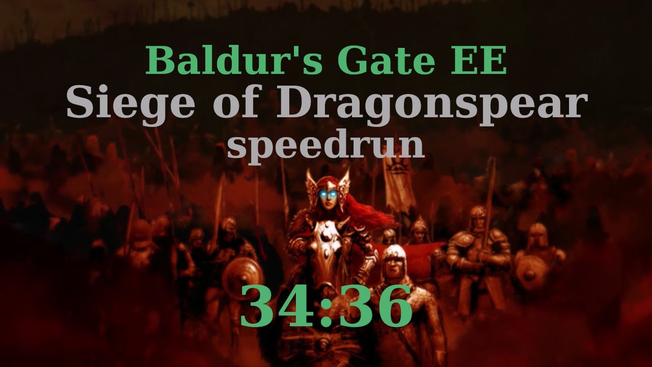 Baldur's Gate EE: Siege of Dragonspear speedrun - 34:36