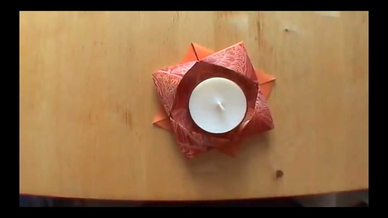 How To Make an Origami Candle Holder - Falte Dir Deinen Origami Kerzenst&auml;nder!