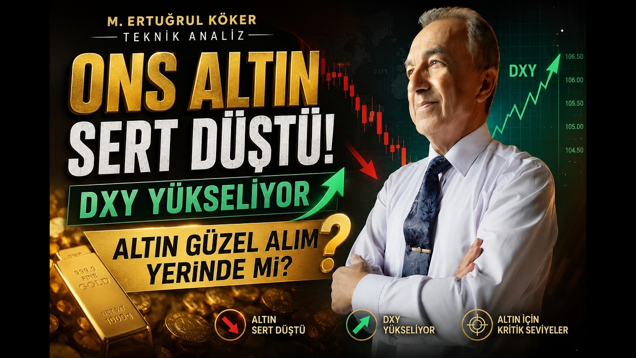 ONS ALTIN SERT D&Uuml;ŞT&Uuml;, DOLAR ENDEKSİ Y&Uuml;KSELİYOR...