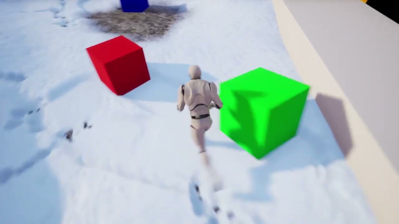 Dynamic snow deformation trails in Unreal Engine 5 using Nanite Tessellation