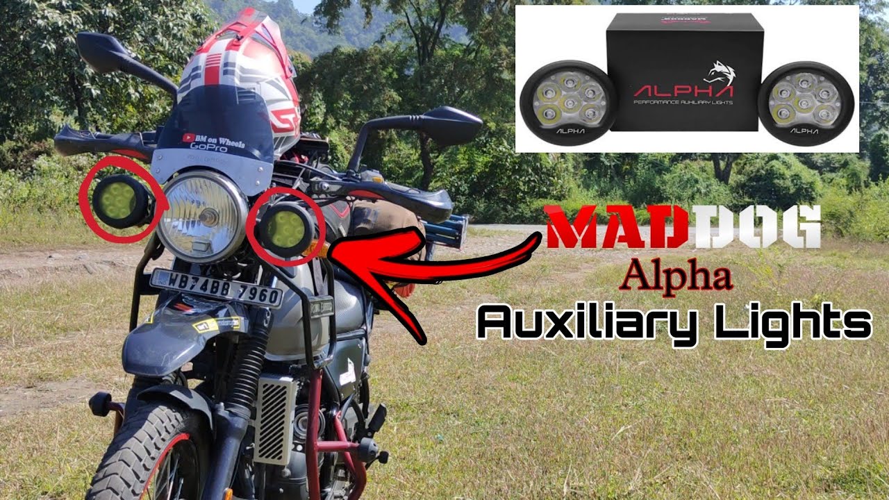 Maddog Alpha Auxiliary Lights Installed on my RE Himalayan | 40watt each |