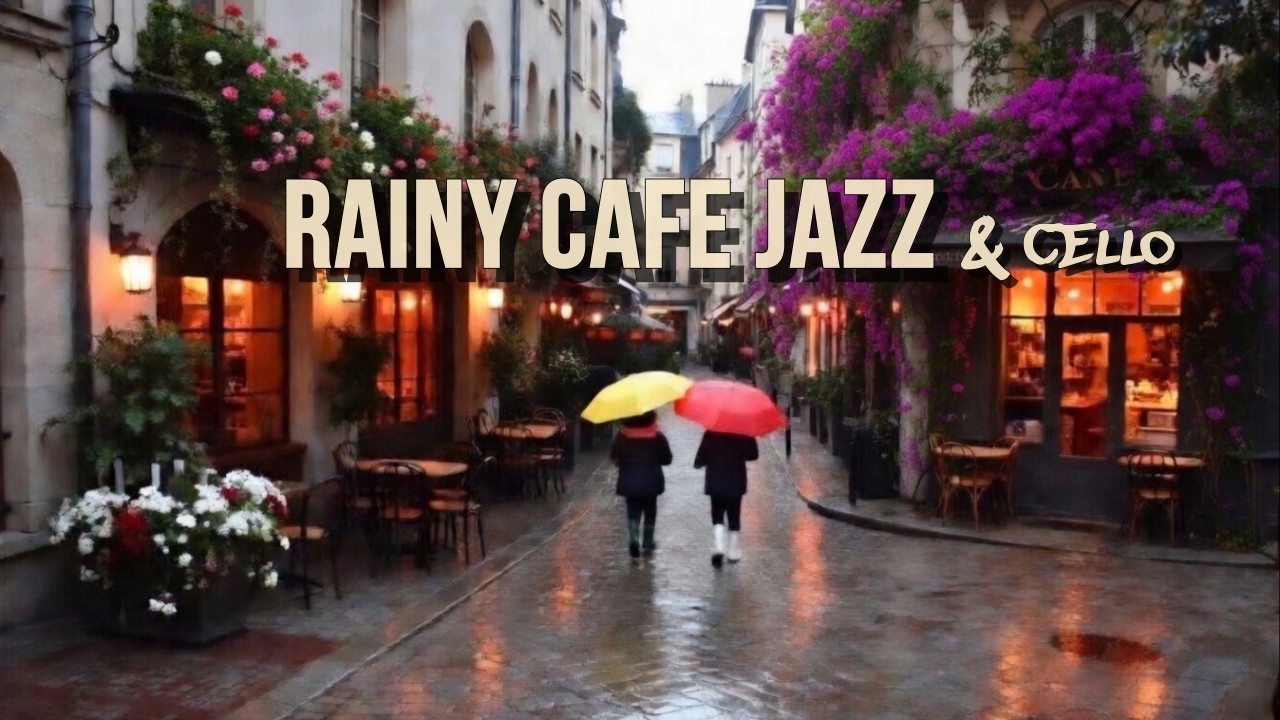 Rainy Day Café Jazz ☕ Smooth Jazz & Cello for Relax, Study, Sleep