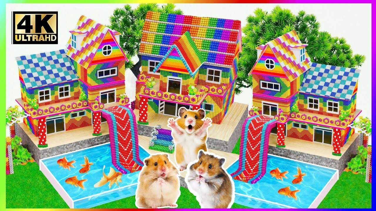 ASMR x 1.5 - How To Build Modern Viking House Has Double System Underground Swimming Pool