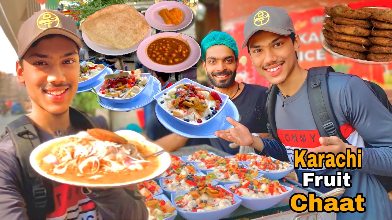 Famous Daal Chawal and Karachi Fruit Chaat! Street Food of Karachi 