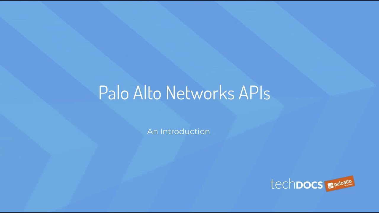 Introduction to the PAN-OS API