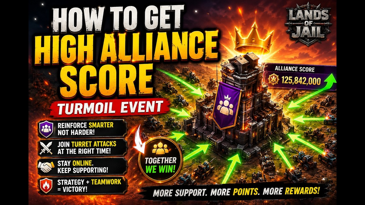 Lands Of Jail, Turmoil Event. How to get a high alliance score and personal score 