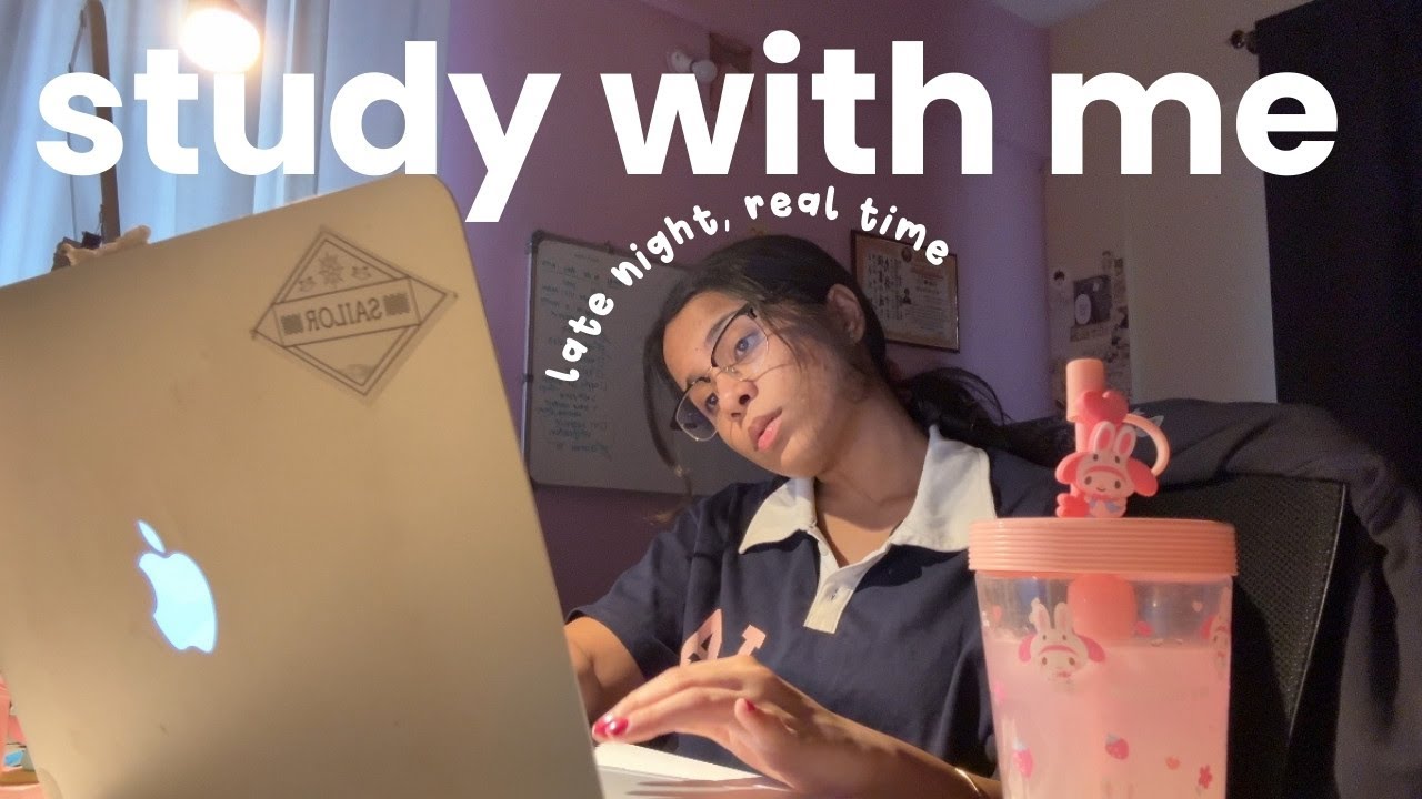 1 HOUR STUDY WITH ME 💤🙇‍♀️📚late night, no music, no break | indian student crams for exam, real time