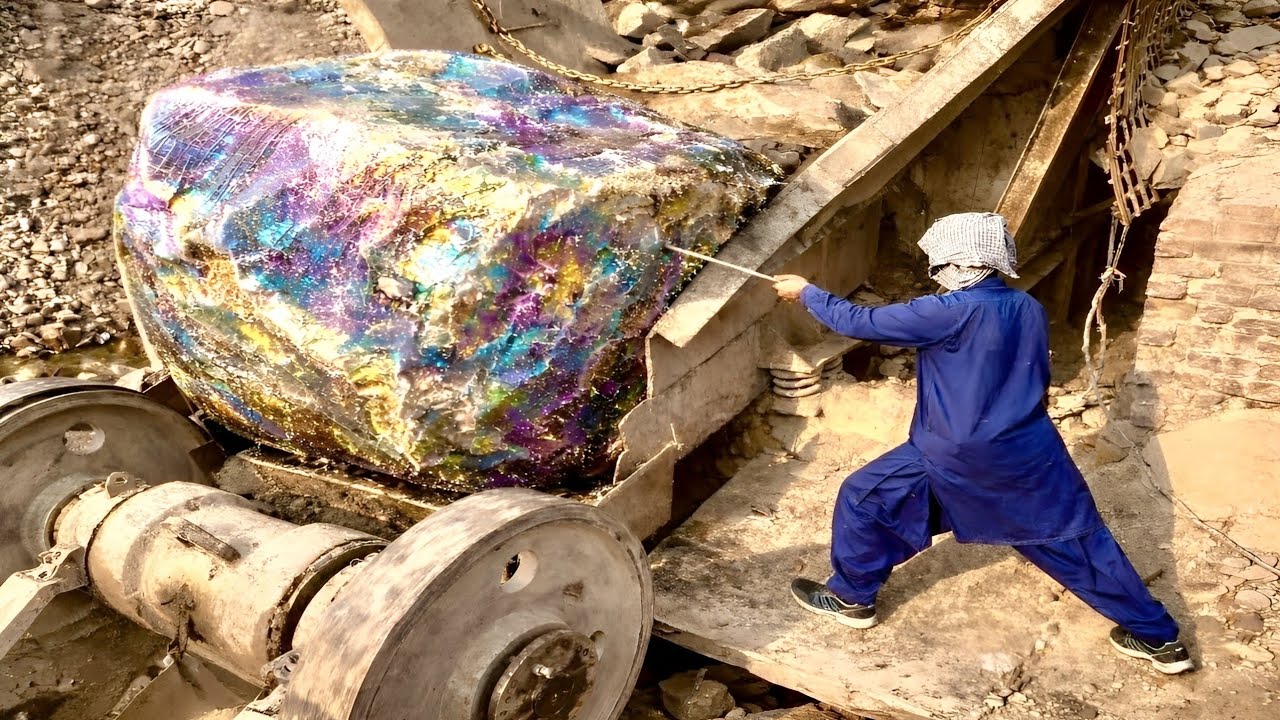 Blood, Sweat & Stone: How Rock Crusher Workers Push Through Everything!!!#dangerous ☠️👹😱☠️