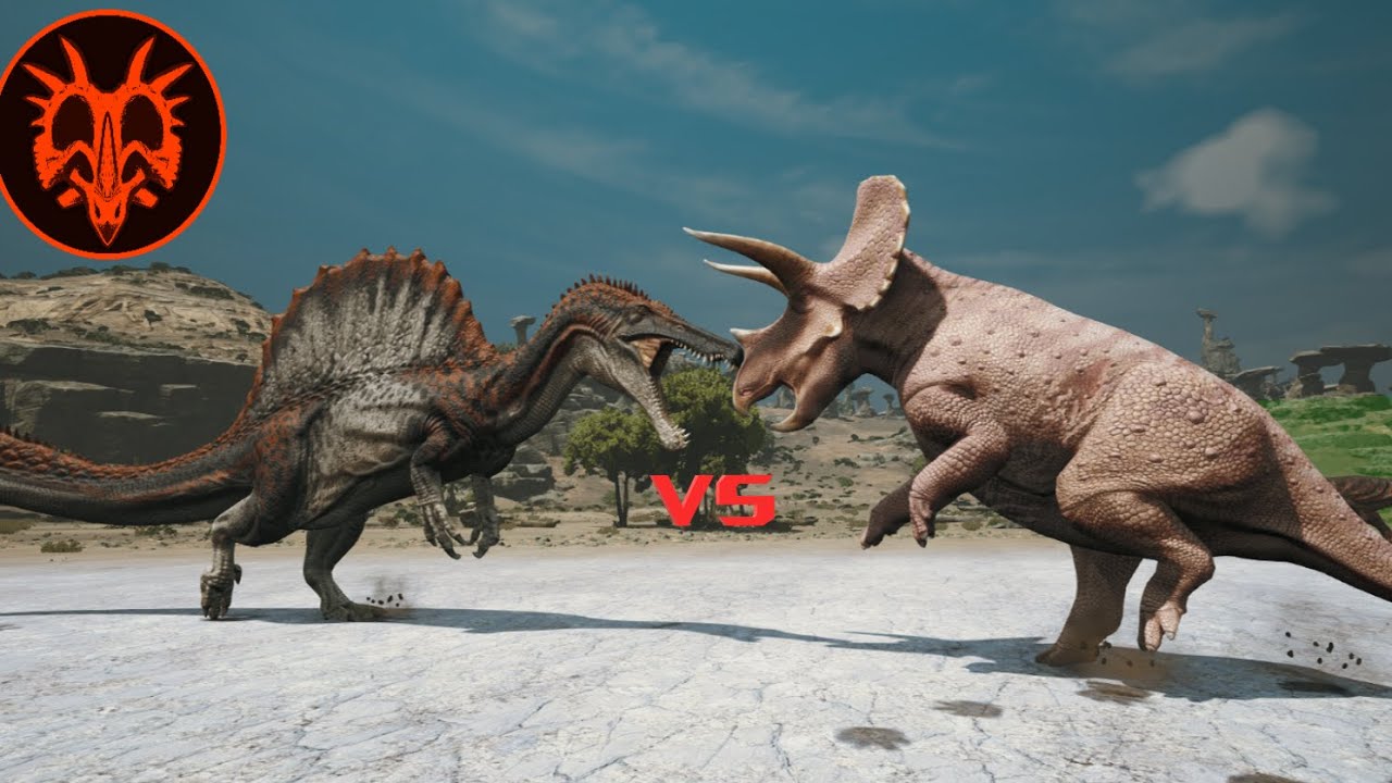 SPINOSAURUS VS EOTRICERATOPS PATH OF TITANS
